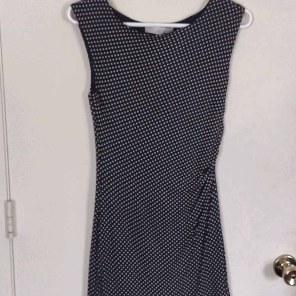 LOFT Petites polka dot stretchy sheath dress